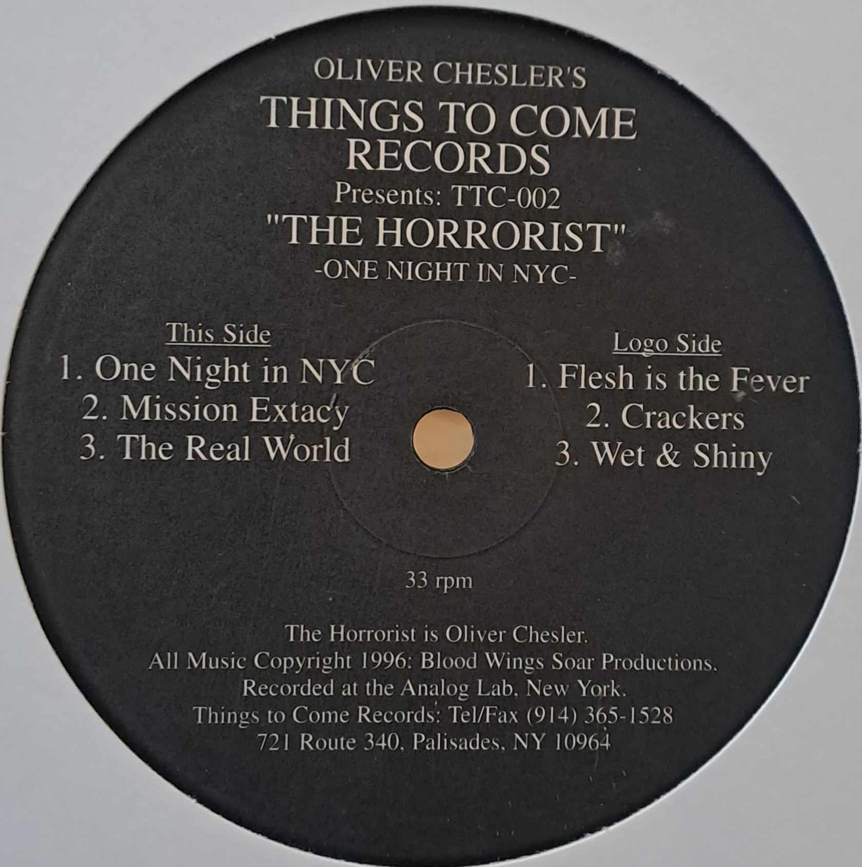 Things To Come Records 002 - vinyle hardcore